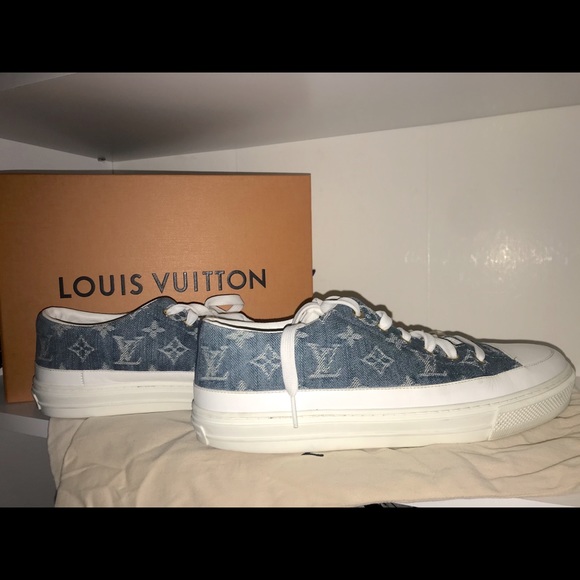 Authentic Louis Vuitton Monogram Denim Sneakers - Picture 1 of 10